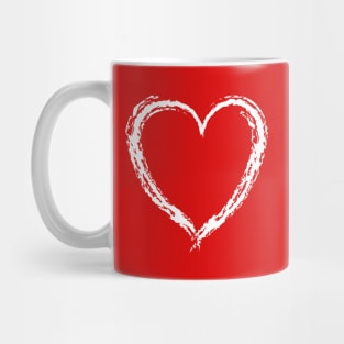 Heart Valentine Love Shirt - Hand Drawn Doodle Mug